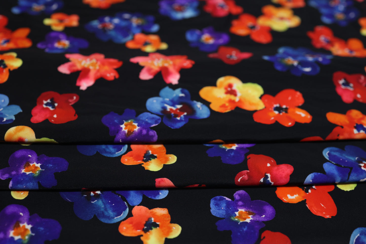 (Swim) Multi Floral Black