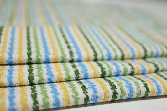 (Rib) Wiggly Stripe Blue/Gold