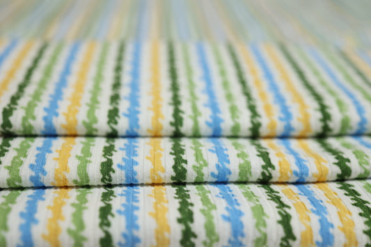 (Rib) Wiggly Stripe Blue/Gold