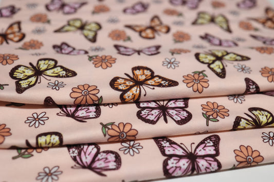 (DBP) Floral Butterflies on Pink
