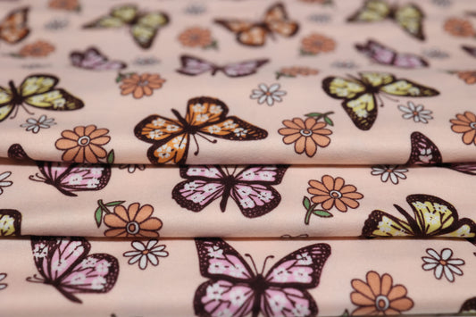 (DBP) Floral Butterflies on Pink