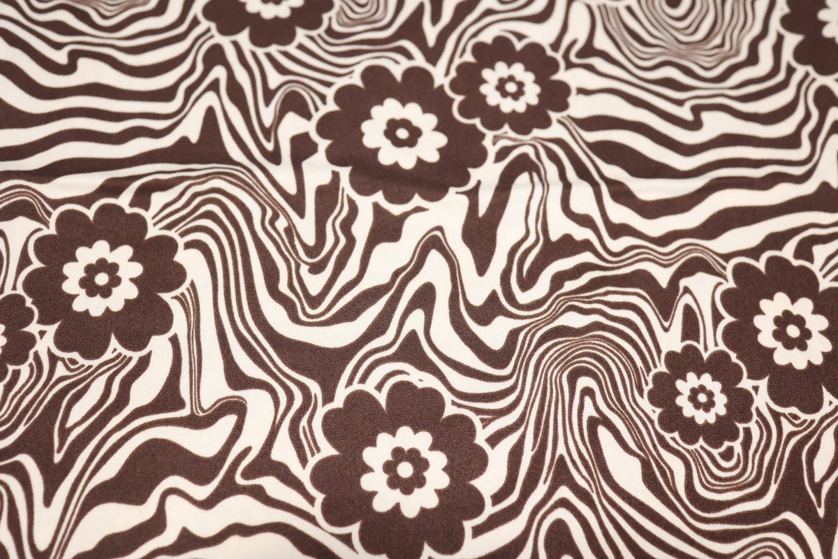 (DBP) Floral Marble Brown