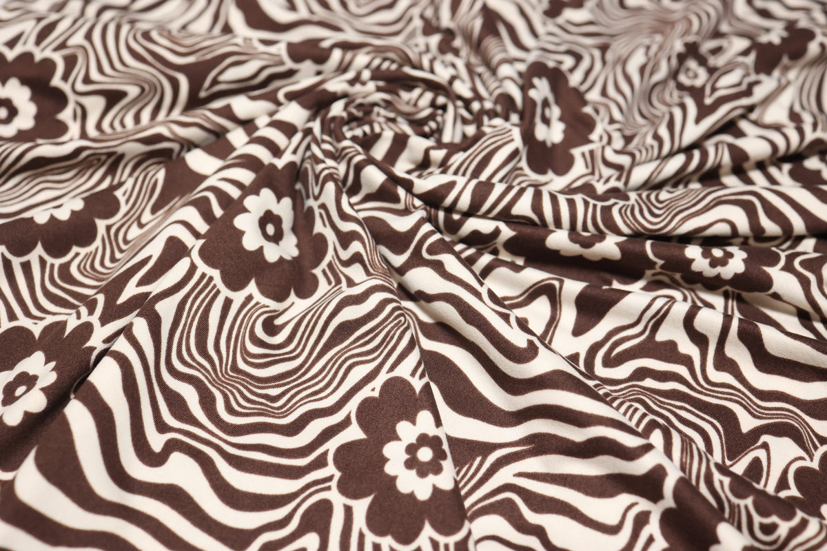 (DBP) Floral Marble Brown