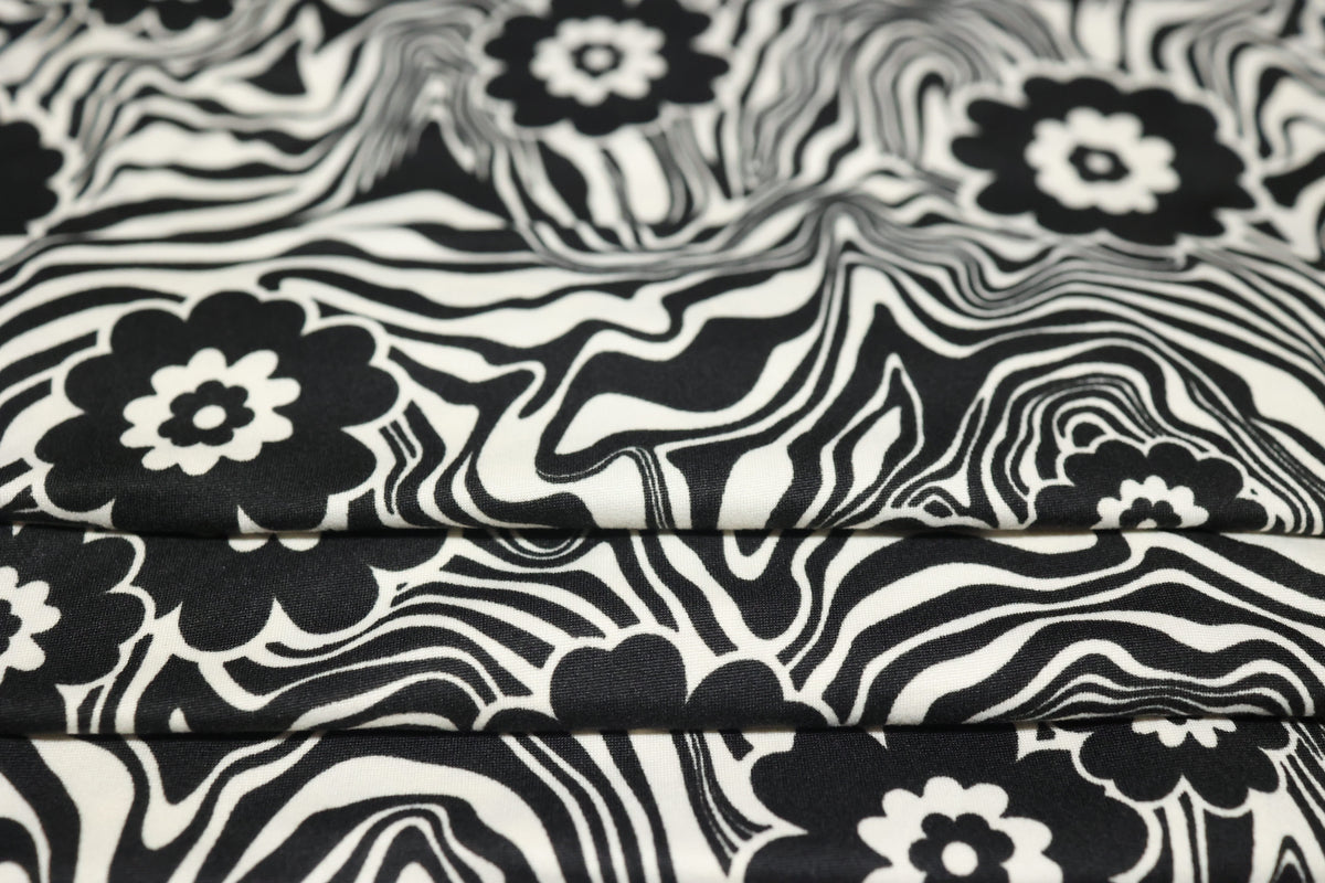 (DBP) Floral Marble Black