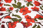 (DPB) Red Floral on White