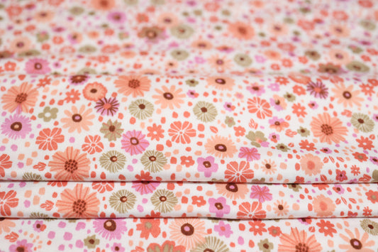 (DBP) Retro Ditsy Floral Coral