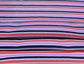 (Rib) Navy, Coral & Lavender Stripes