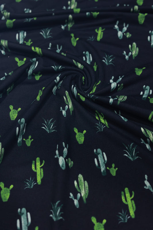 (DBP) Green Cactus On Black