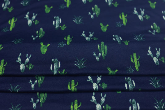 (DBP) Green Cactus On Navy