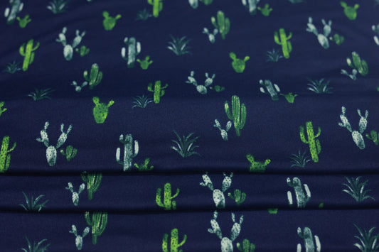 (DBP) Green Cactus On Navy