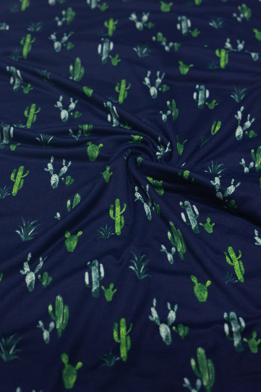 (DBP) Green Cactus On Navy