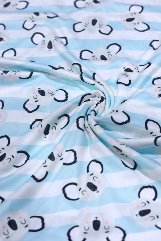 (DBP) Koalas On Lt Blue & White Stripes