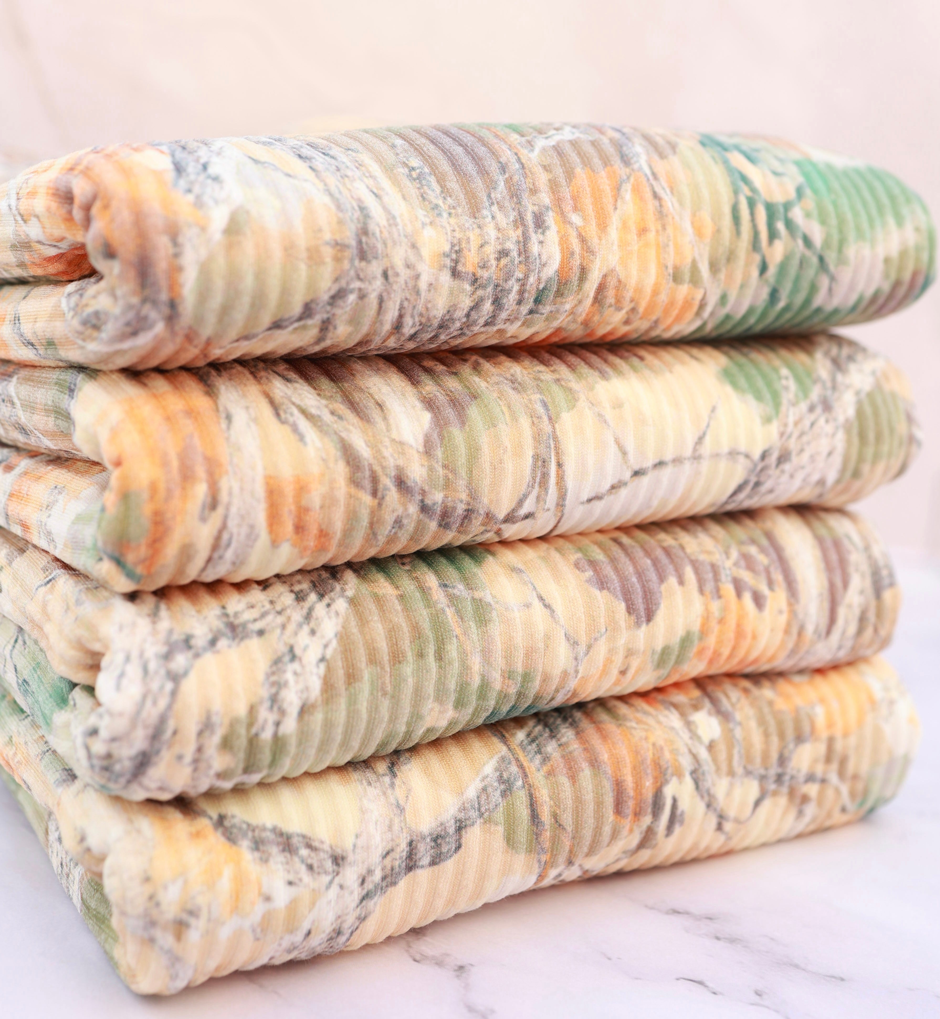 (Urban Rib) RealTree Camo On Golden Forest – Graceful Fabrics