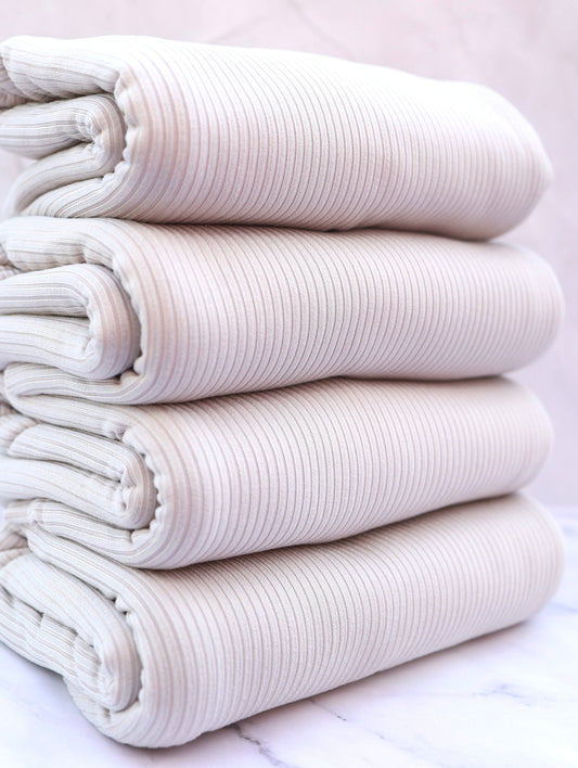 4x2 Rib Solid Taupe Ash