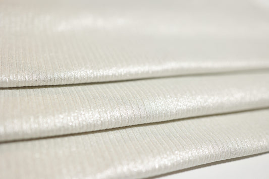 (Rib) Silver Foil On Ivory