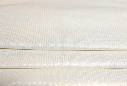 (Rib) Silver Foil On Ivory