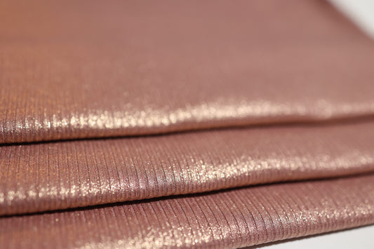 (Rib) Gold Foil On Mauve