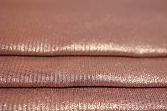 (Rib) Gold Foil On Mauve