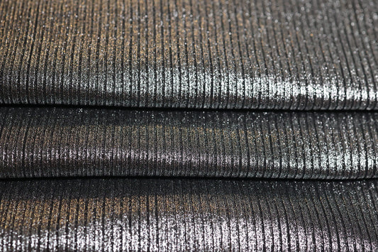 (Rib) Silver Foil On Black