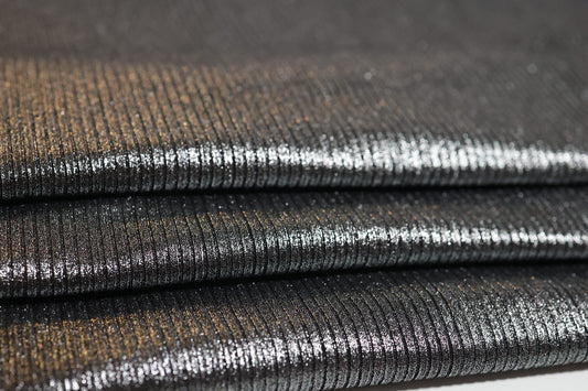 (Rib) Silver Foil On Black