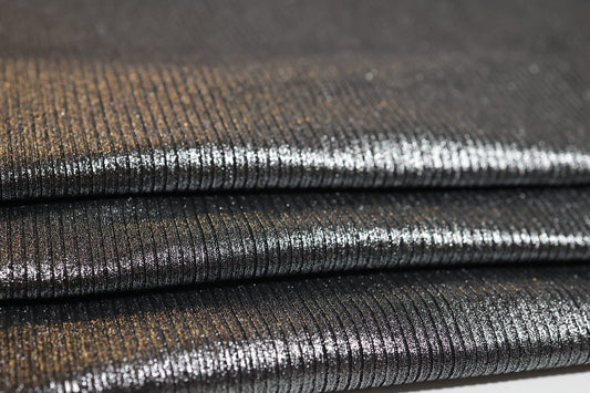(Rib) Silver Foil On Black