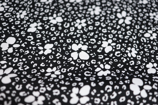 (DBP) Floral Cheetah On Black