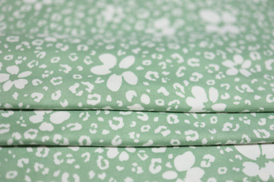 (DBP) Floral Cheetah On Sage