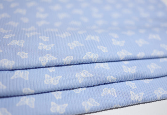 (Rib) Small Butterfly on Blue