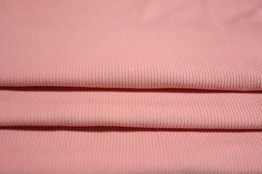 2x2 Rib Solid Rose