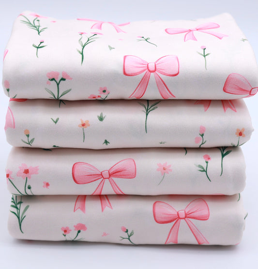 (DBP) Big Pink Bows With Flowers