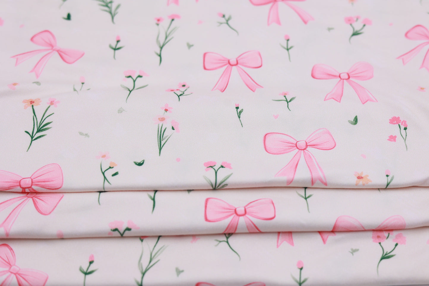 (DBP) Big Pink Bows With Flowers