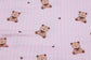 (DBP) Brown Bears With Bows On Pink Stripes