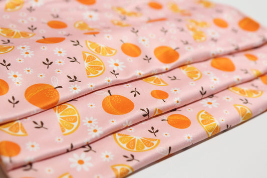 (DBP) Oranges with Floral on Pink
