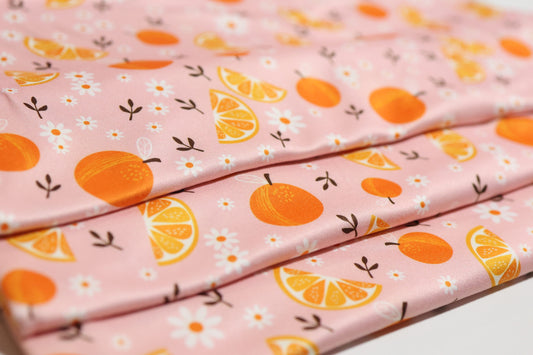 (DBP) Oranges with Floral on Pink