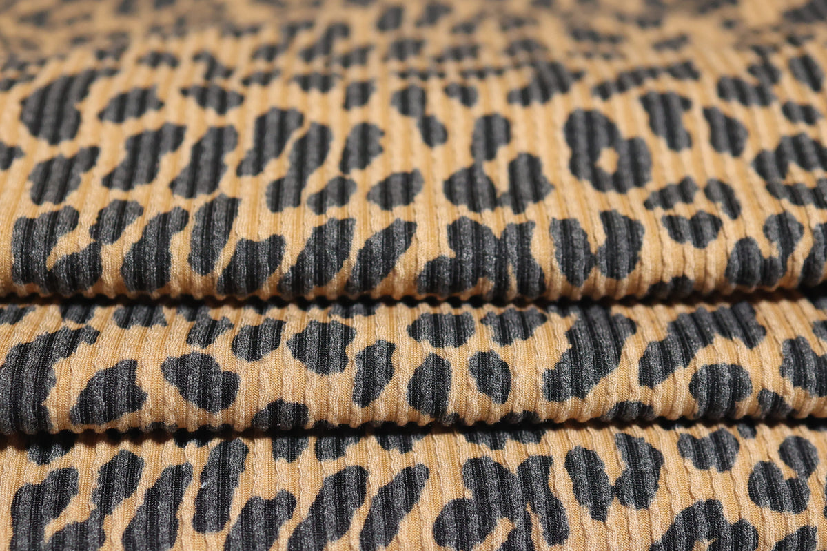 (Urban Rib) Light Brown Leopard
