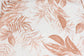 (DBP) Mauve Tropical Leaves On White