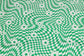 (DBP) Retro Checkered W/ Flower Kelly Green