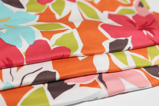 (DBP) Abstract Florals Orange & Tan