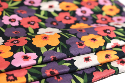 (DBP) Ditsy Poppies On Black