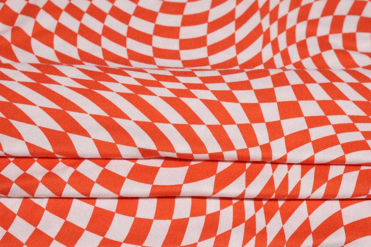 (DBP) Orange Swirl Checker