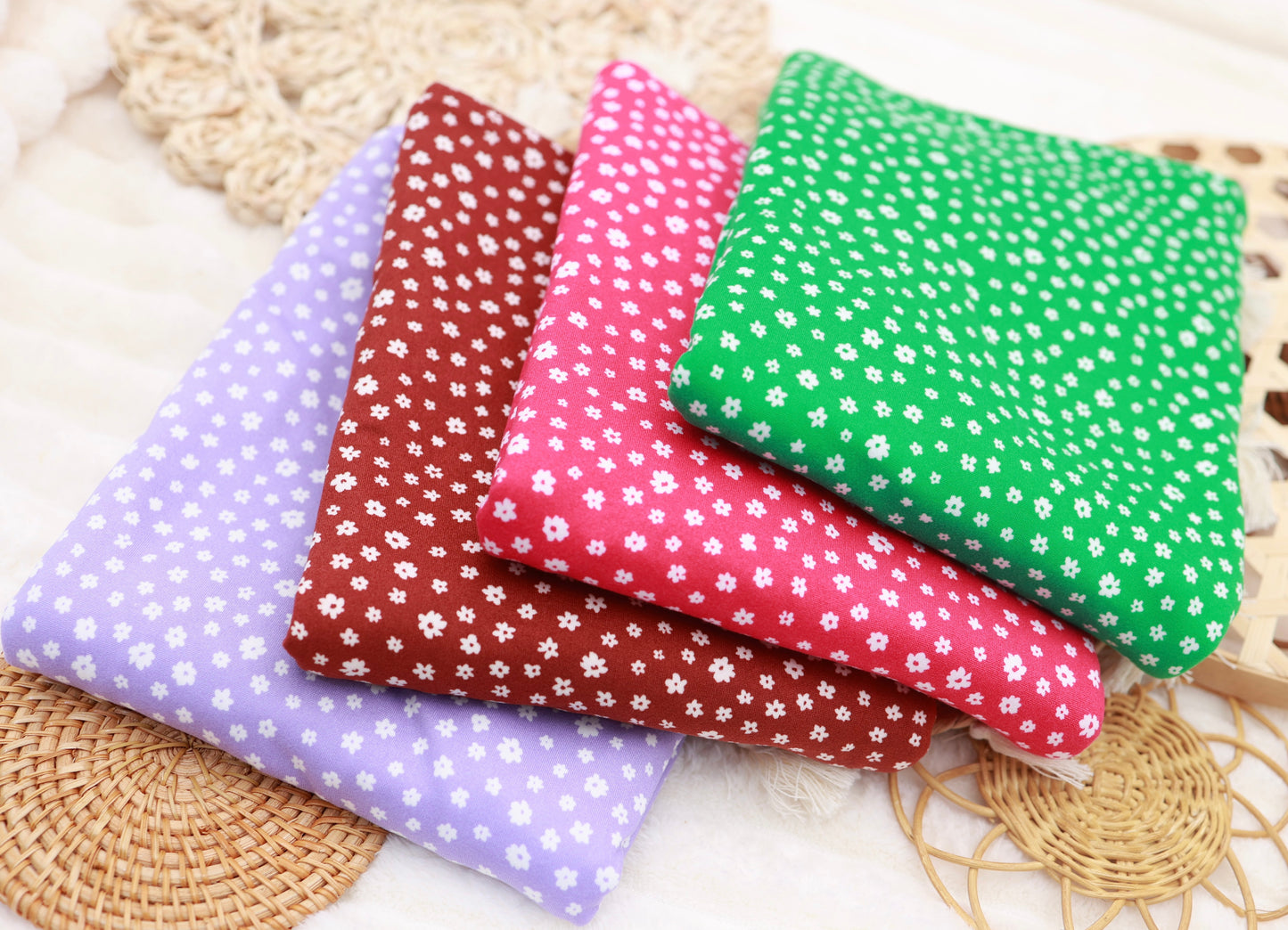 (DBP) Ditsy Floral on Green