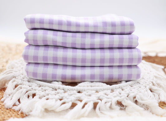 (Rib) Gingham Plaid Lavender