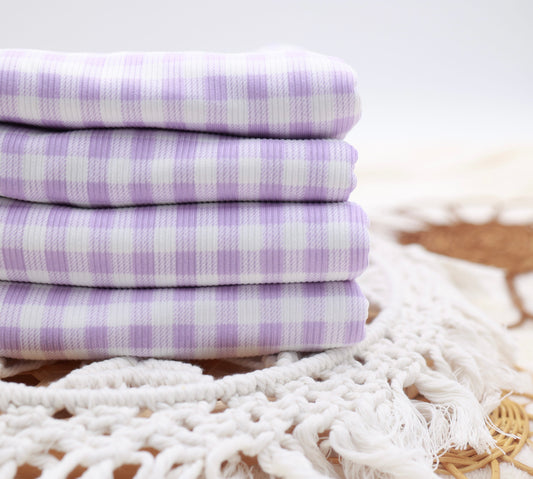 (Rib) Gingham Plaid Lavender