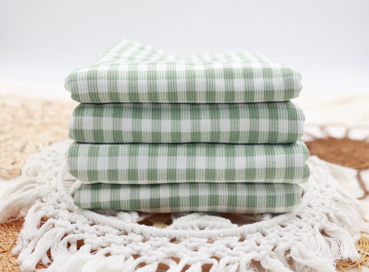(Rib) Gingham Plaid Sage