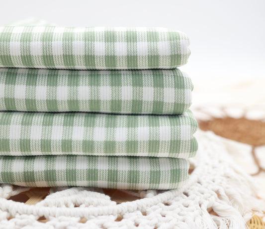 (Rib) Gingham Plaid Sage
