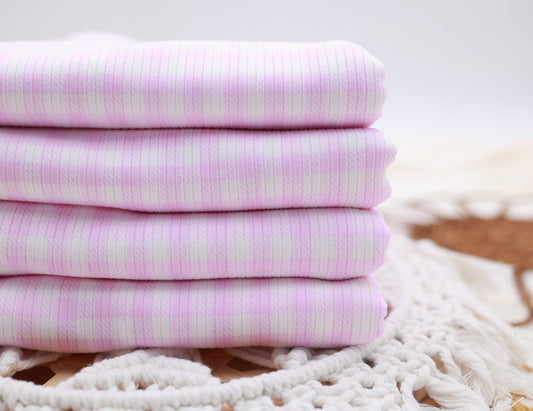 (Rib) Gingham Plaid Lt. Pink