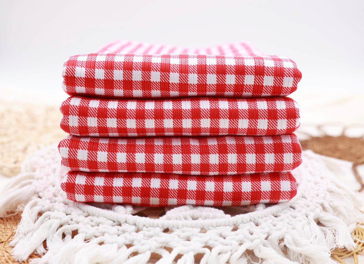 (Rib)Gingham Plaid Red