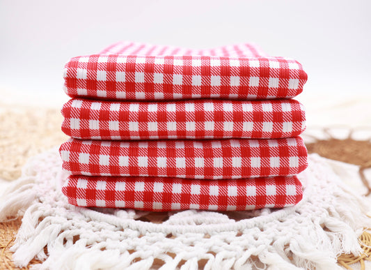 (Rib)Gingham Plaid Red
