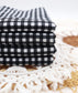 (Rib) Gingham Plaid Black/White