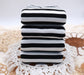 (Rib Fleece) Stripes Black & White